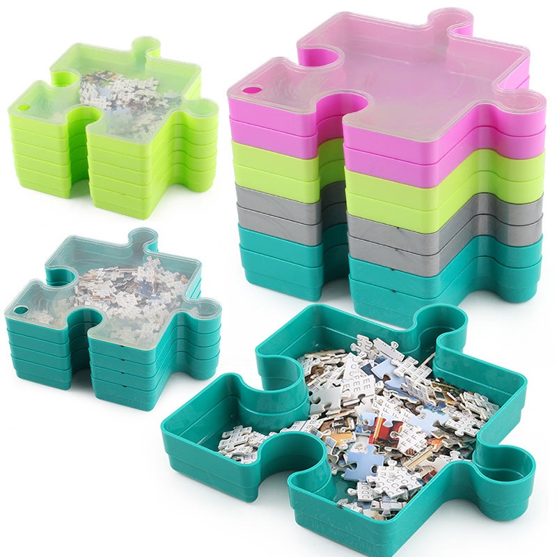 Source Adult Puzzle 1000 Three-Dimensional Puzzle Storage Box Stitching Classification Storage Finishing Toys - Image 2
